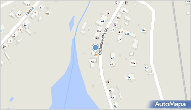 Chodzież, Kochanowskiego Jana, 48, mapa Chodzież