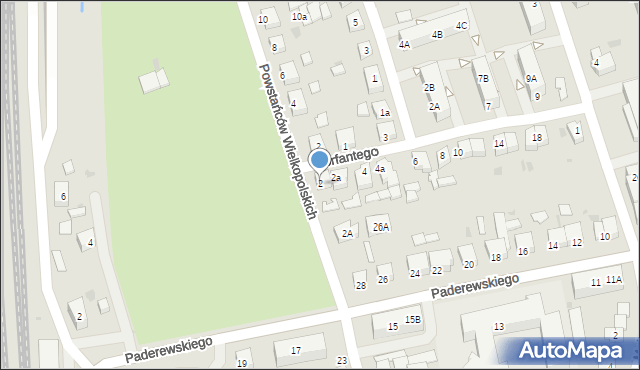 Chodzież, Korfantego Wojciecha, 2, mapa Chodzież