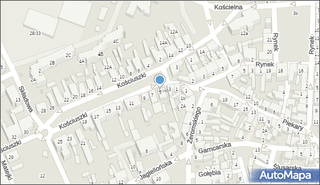 Chodzież, Kościuszki Tadeusza, gen., 5, mapa Chodzież