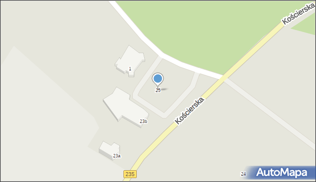 Chojnice, Kościerska, 25, mapa Chojnic