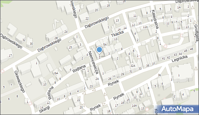 Chojnów, Komuny Paryskiej, 1, mapa Chojnów