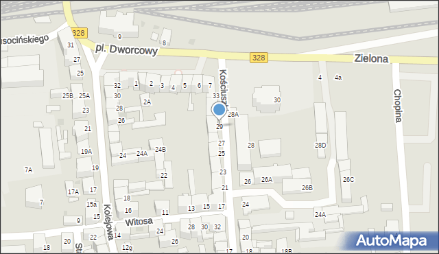 Chojnów, Kościuszki Tadeusza, gen., 29, mapa Chojnów