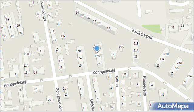 Chorzów, Konopnickiej Marii, 17A, mapa Chorzów