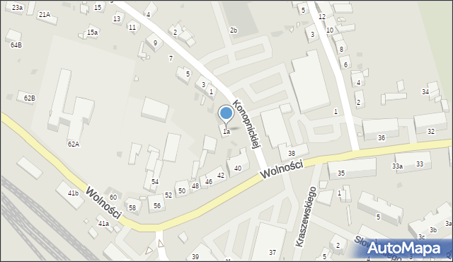 Choszczno, Konopnickiej Marii, 1a, mapa Choszczno