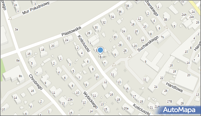 Choszczno, Kościuszki Tadeusza, gen., 5, mapa Choszczno