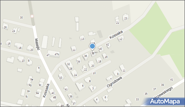 Choszczno, Kossaka, 38, mapa Choszczno