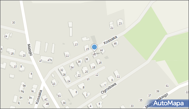 Choszczno, Kossaka, 40, mapa Choszczno