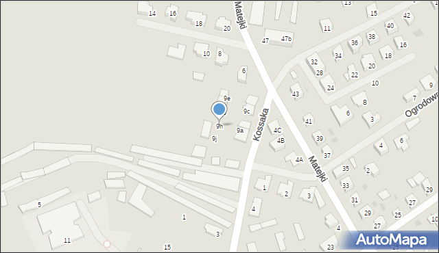 Choszczno, Kossaka, 9h, mapa Choszczno