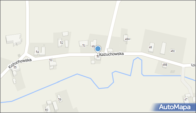 Chotków, Kożuchowska, 50, mapa Chotków