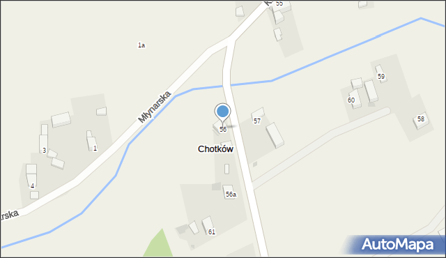 Chotków, Kożuchowska, 56, mapa Chotków