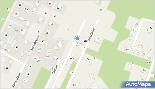 Chotomów, Kolejowa, 22D, mapa Chotomów