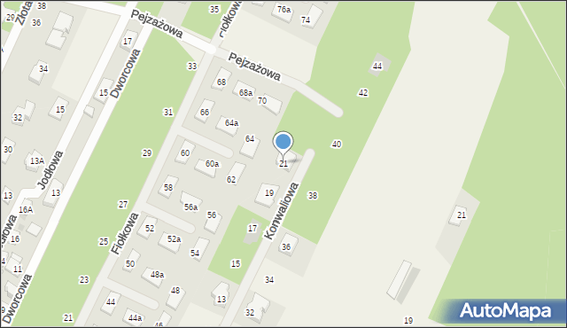 Chotomów, Konwaliowa, 21, mapa Chotomów