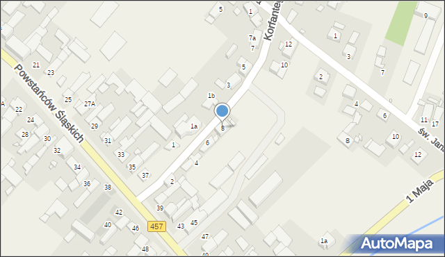 Chróścice, Korfantego Wojciecha, 8, mapa Chróścice