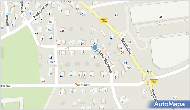 Chrzanów, Kolonia Szpitalna, 3/1, mapa Chrzanów