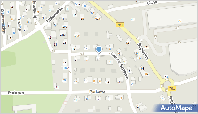 Chrzanów, Kolonia Szpitalna, 5/1, mapa Chrzanów