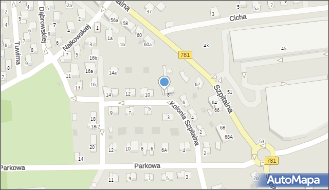 Chrzanów, Kolonia Szpitalna, 8/2, mapa Chrzanów