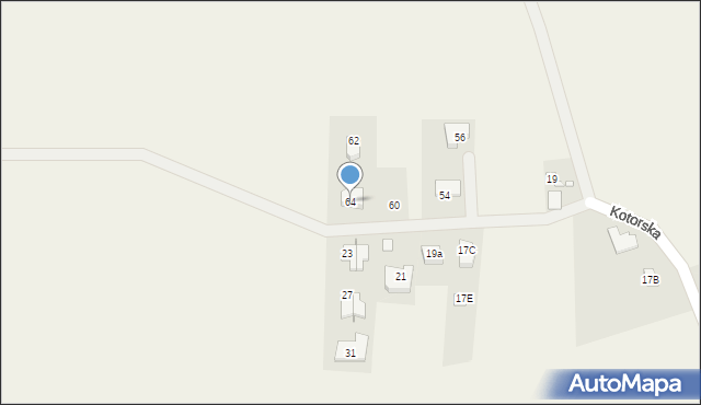 Chrząstowice, Kotorska, 64, mapa Chrząstowice