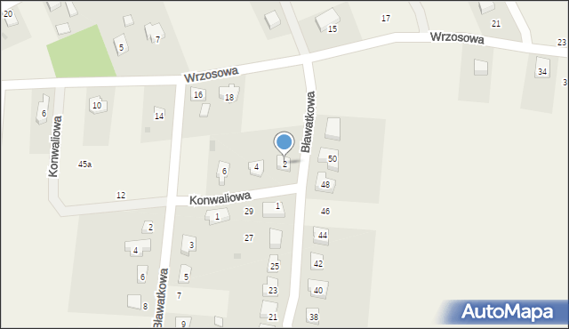 Chwałowice, Konwaliowa, 2, mapa Chwałowice