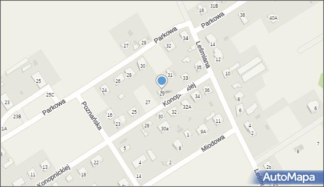 Chylice-Kolonia, Konopnickiej Marii, 29, mapa Chylice-Kolonia