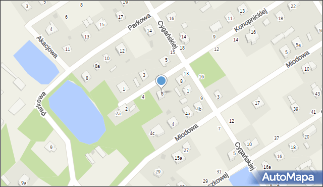 Chylice-Kolonia, Konopnickiej Marii, 6, mapa Chylice-Kolonia