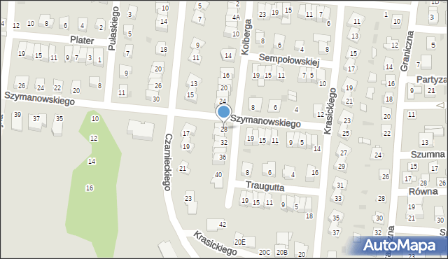 Ciechanów, Kolberga Oskara, 28, mapa Ciechanów