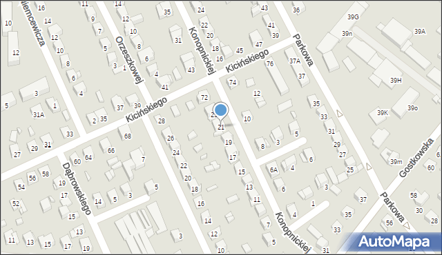 Ciechanów, Konopnickiej Marii, 21, mapa Ciechanów