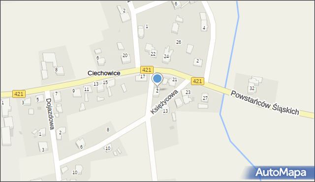 Ciechowice, Kosmonautów, 2, mapa Ciechowice