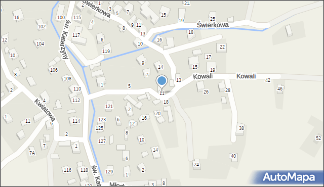 Cięcina, Kowali, 11, mapa Cięcina