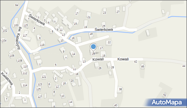 Cięcina, Kowali, 15, mapa Cięcina