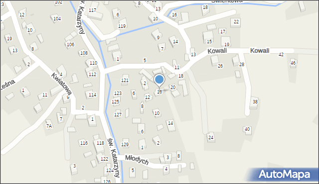 Cięcina, Kowali, 16, mapa Cięcina