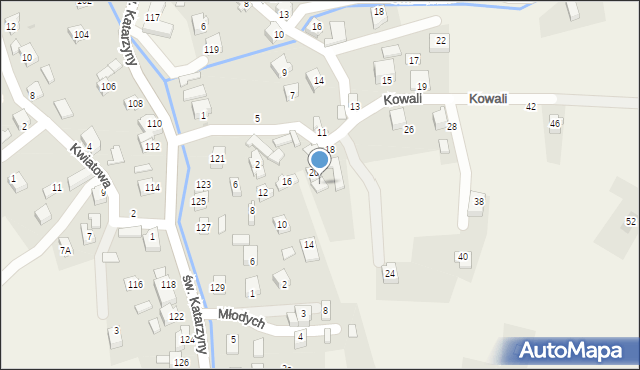 Cięcina, Kowali, 22, mapa Cięcina