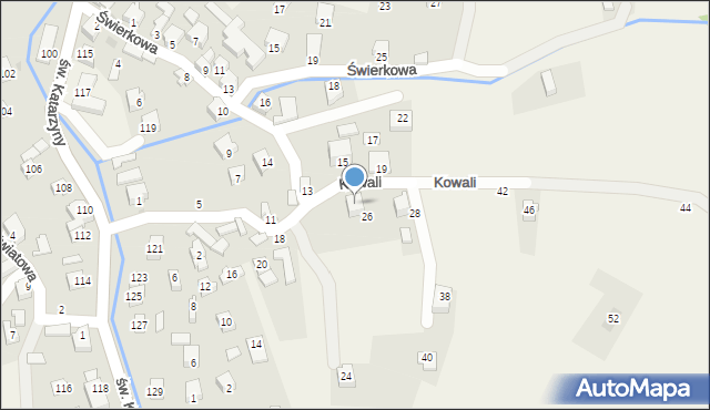 Cięcina, Kowali, 32, mapa Cięcina