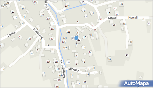 Cięcina, Kowali, 8, mapa Cięcina