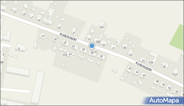 Cieszków, Kościuszki Tadeusza, gen., 32, mapa Cieszków