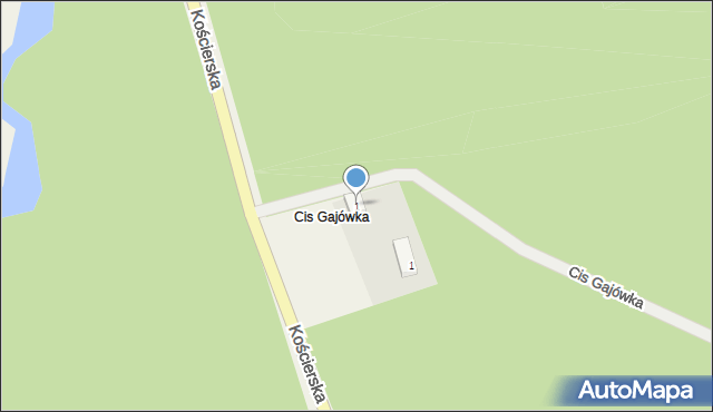 Cis, Kościerska, 1, mapa Cis