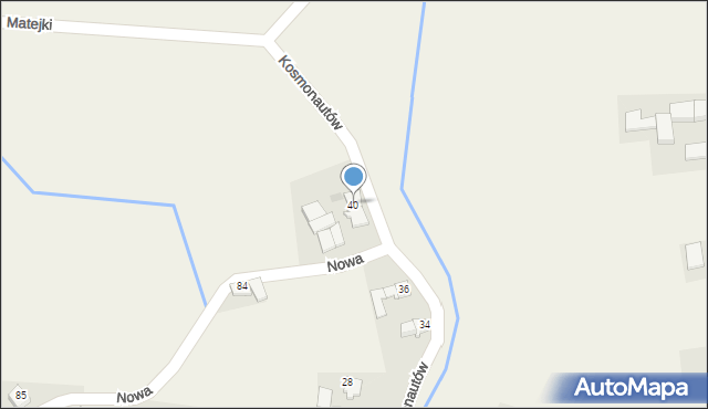 Cisek, Kosmonautów, 40, mapa Cisek