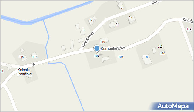 Ćwiklice, Kombatantów, 104, mapa Ćwiklice