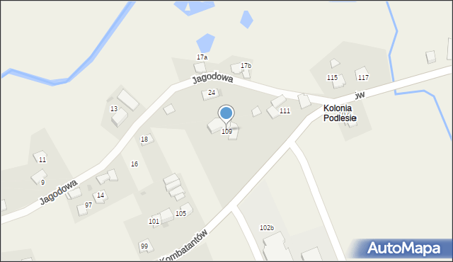 Ćwiklice, Kombatantów, 109, mapa Ćwiklice