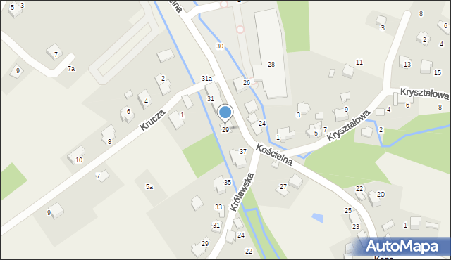 Czaniec, Kościelna, 29, mapa Czaniec