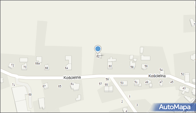 Czaniec, Kościelna, 62, mapa Czaniec