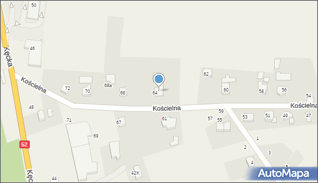 Czaniec, Kościelna, 66, mapa Czaniec