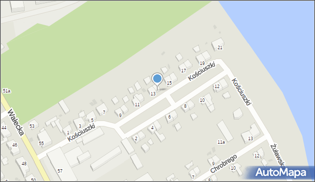 Czaplinek, Kościuszki Tadeusza, gen., 13a, mapa Czaplinek