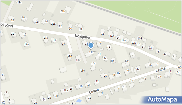 Czarków, Kolejowa, 13b, mapa Czarków