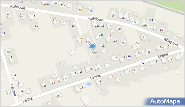 Czarków, Kolejowa, 13d, mapa Czarków