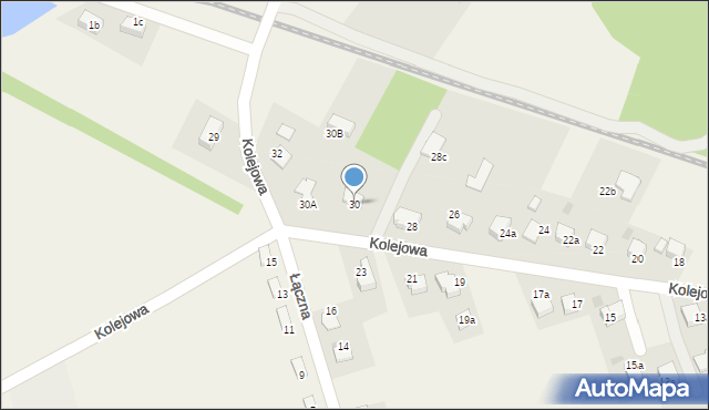 Czarków, Kolejowa, 30, mapa Czarków