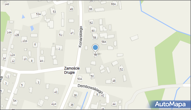 Czarna, Konarskiego, 56, mapa Czarna