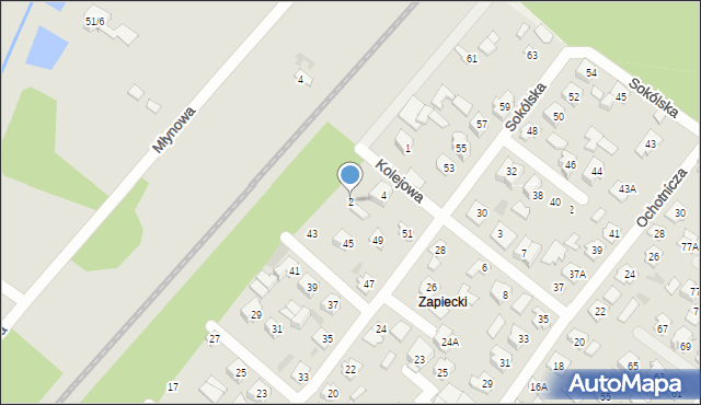 Czarna Białostocka, Kolejowa, 2, mapa Czarna Białostocka