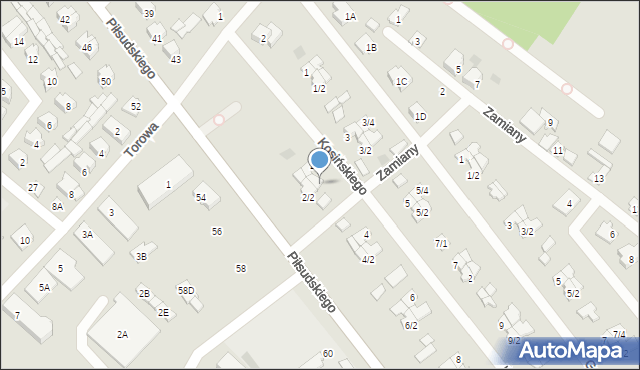 Czarna Białostocka, Kosińskiego, 2/3, mapa Czarna Białostocka