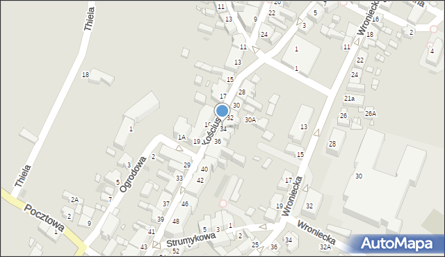 Czarnków, Kościuszki Tadeusza, gen., 34, mapa Czarnków