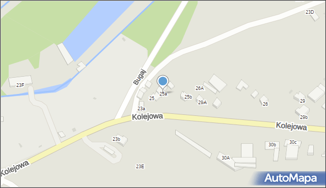 Czarny Dunajec, Kolejowa, 25a, mapa Czarny Dunajec